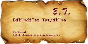 Bánász Tatjána névjegykártya